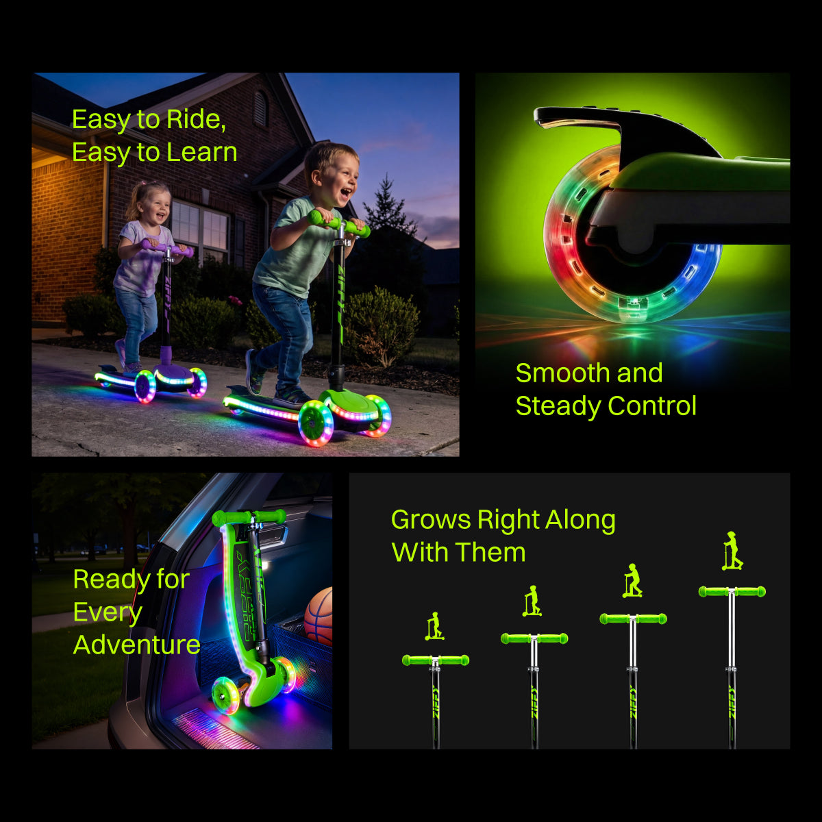 ZIFFY Light-Up Kids Scooter