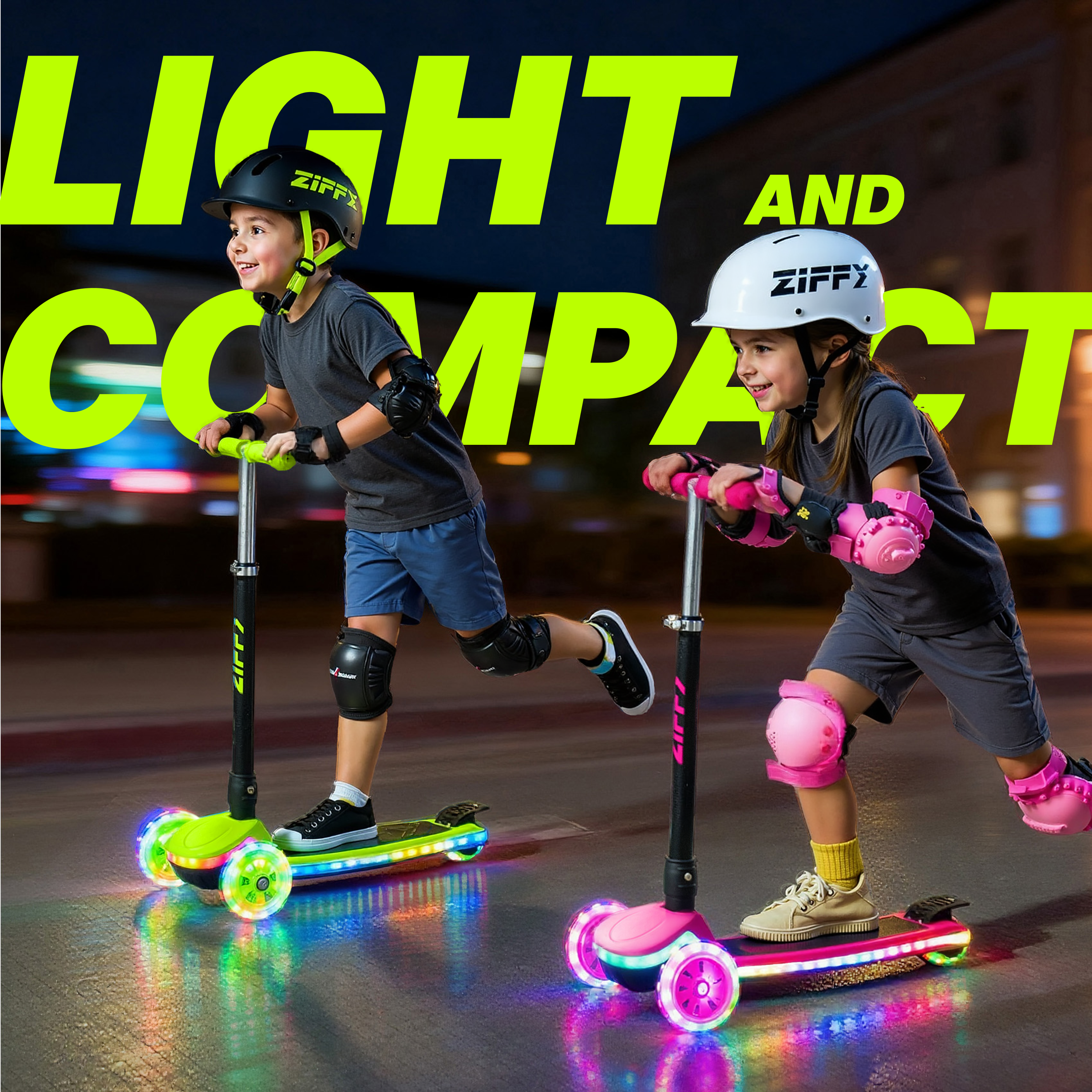 ZIFFY Light-Up Kids Scooter