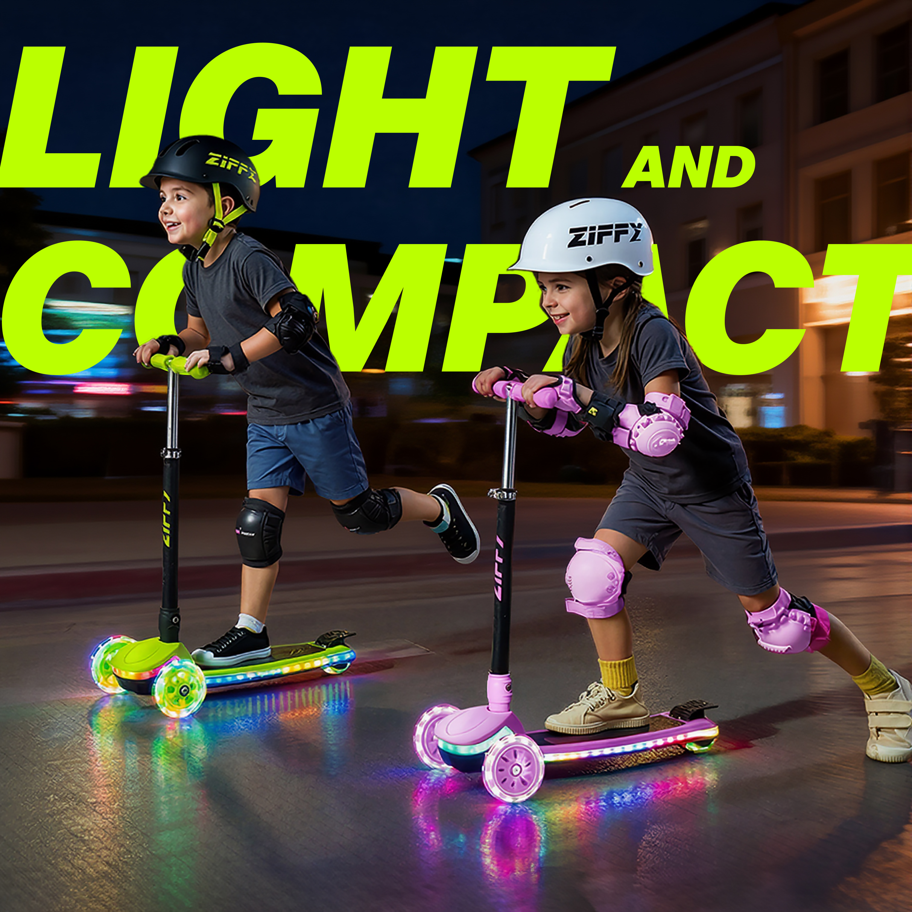 ZIFFY Light-Up Kids Scooter