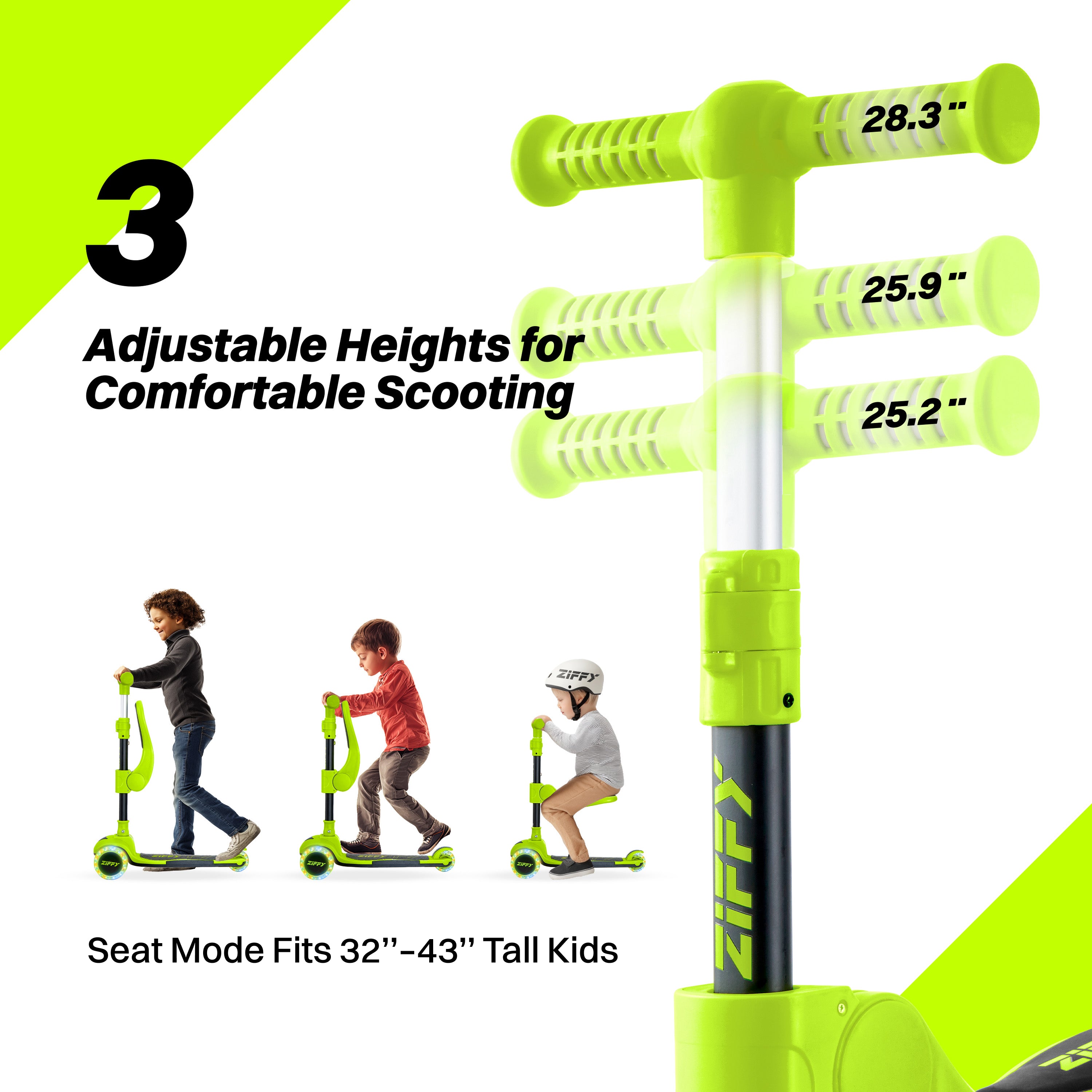ZIFFY 2-in-1 Foldable Scooter