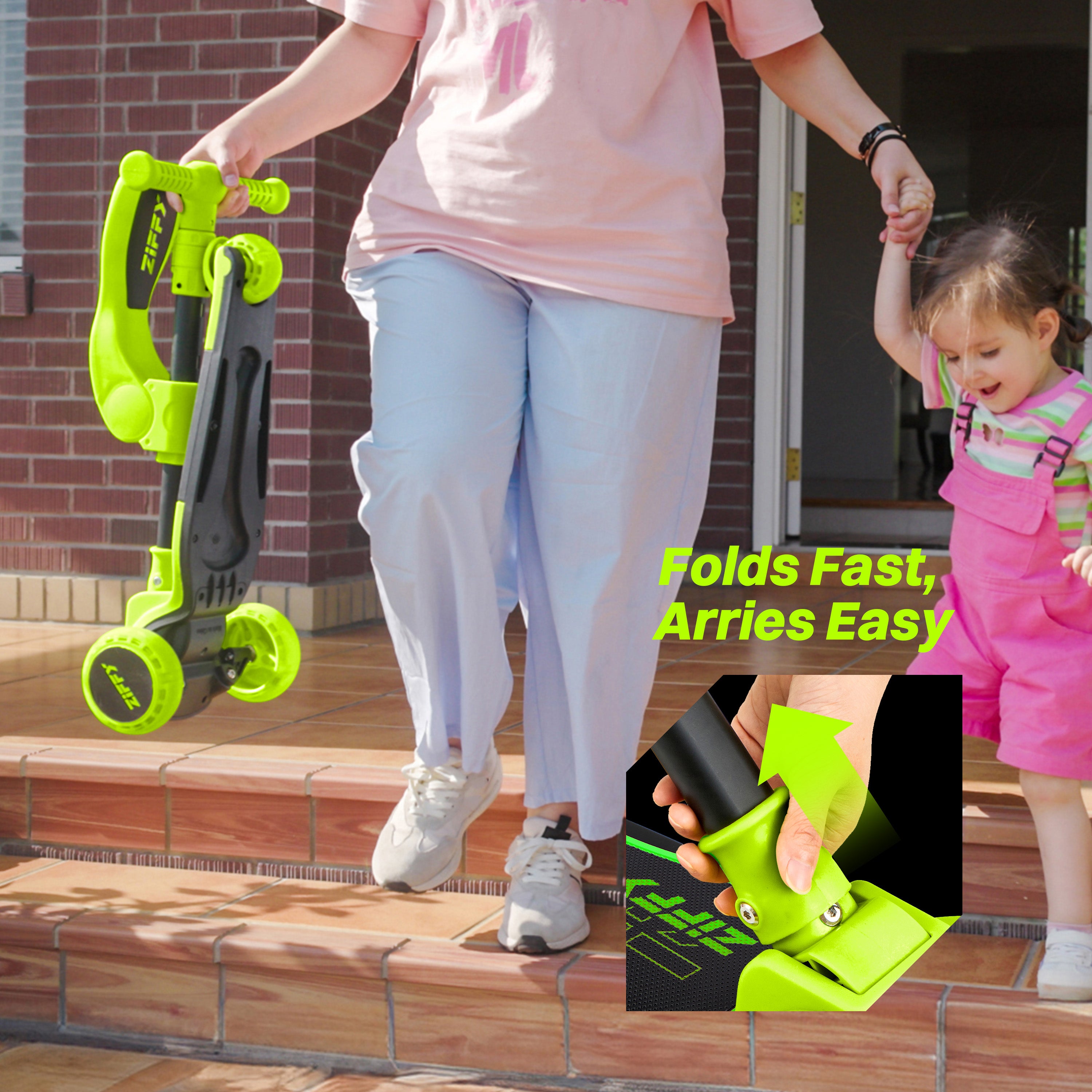 ZIFFY 2-in-1 Foldable Scooter