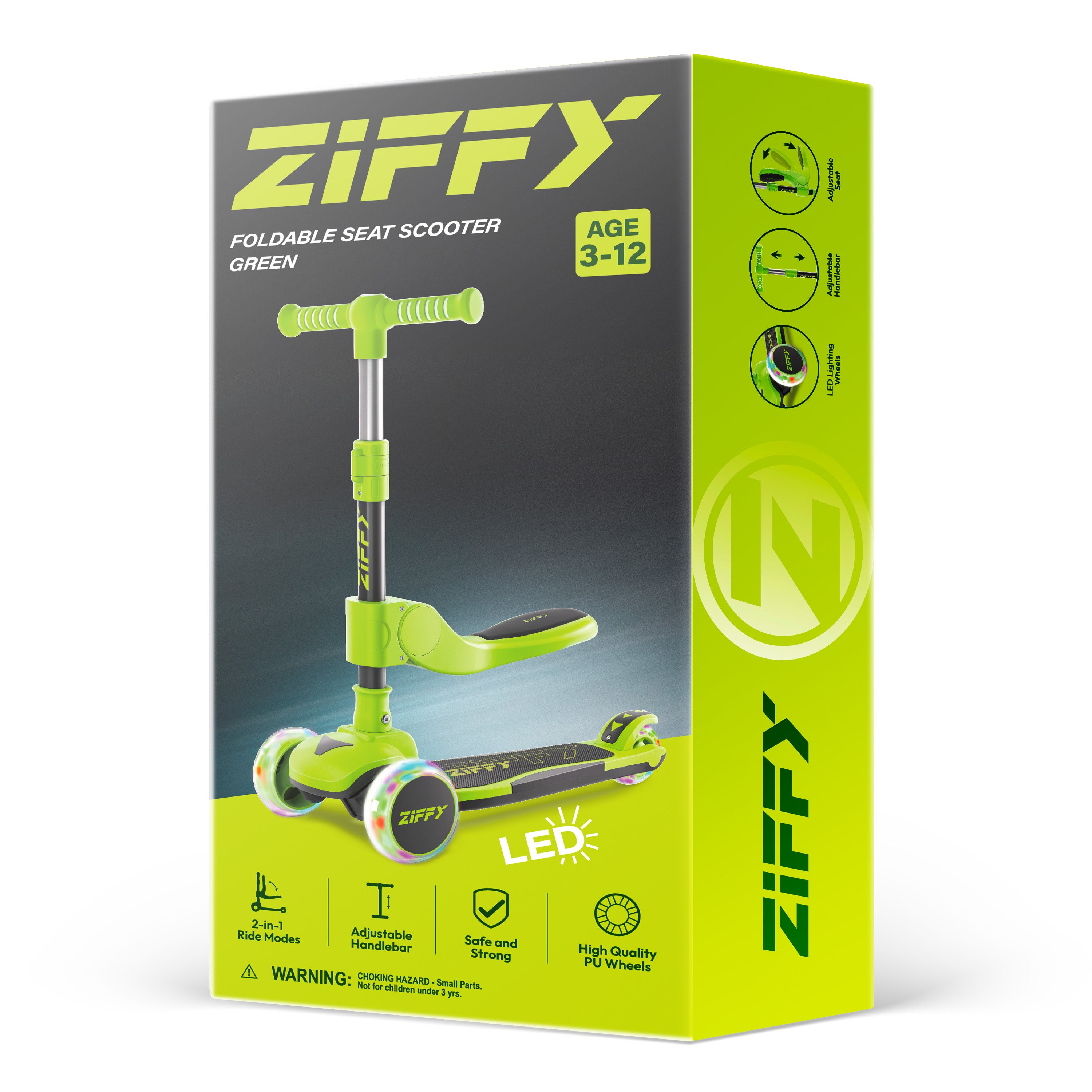 ZIFFY 2-in-1 Foldable Scooter
