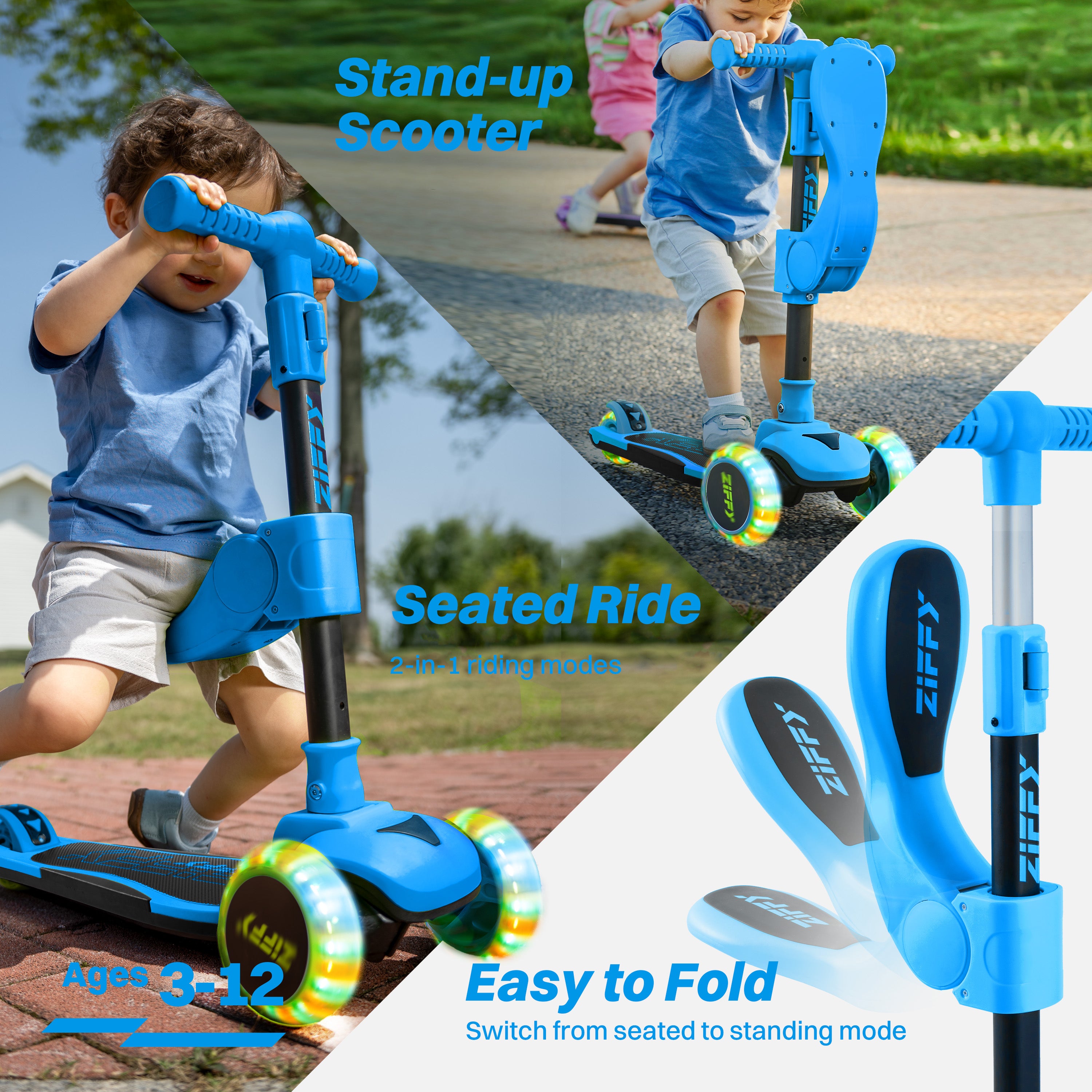 ZIFFY 2-in-1 Foldable Scooter