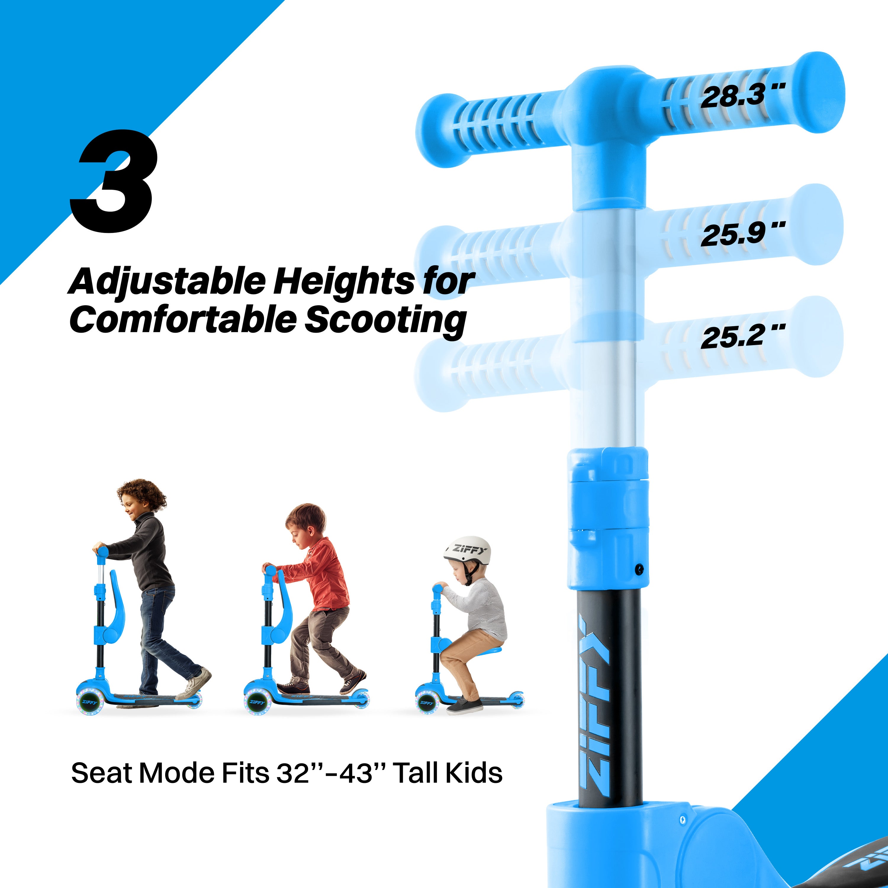 ZIFFY 2-in-1 Foldable Scooter