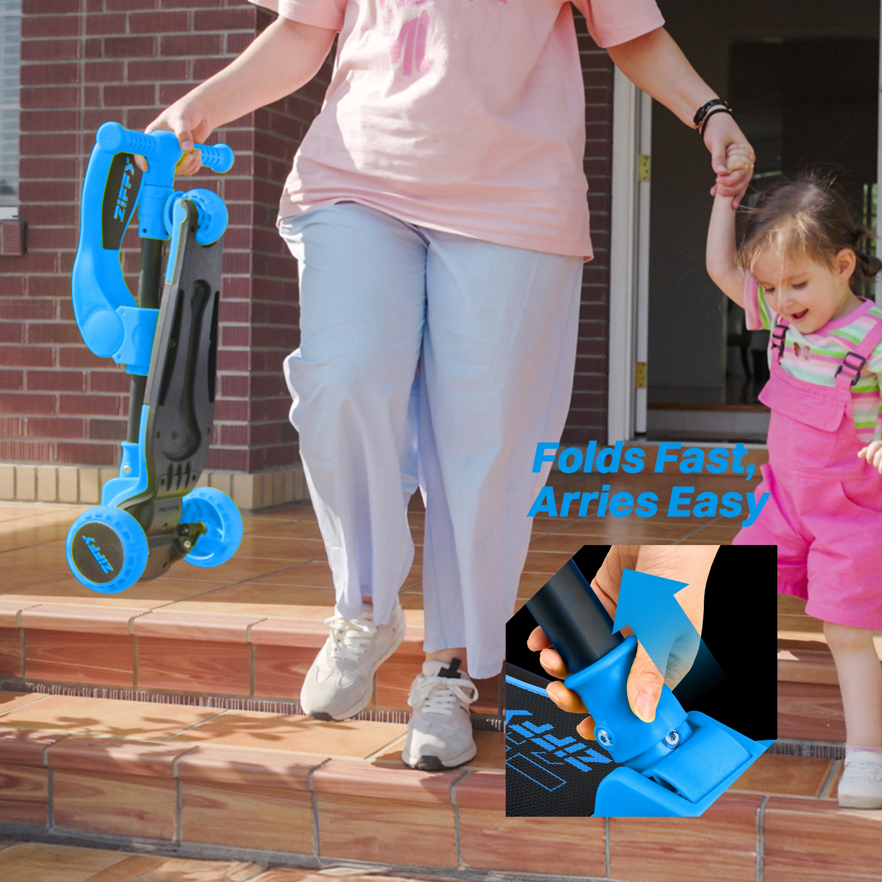 ZIFFY 2-in-1 Foldable Scooter