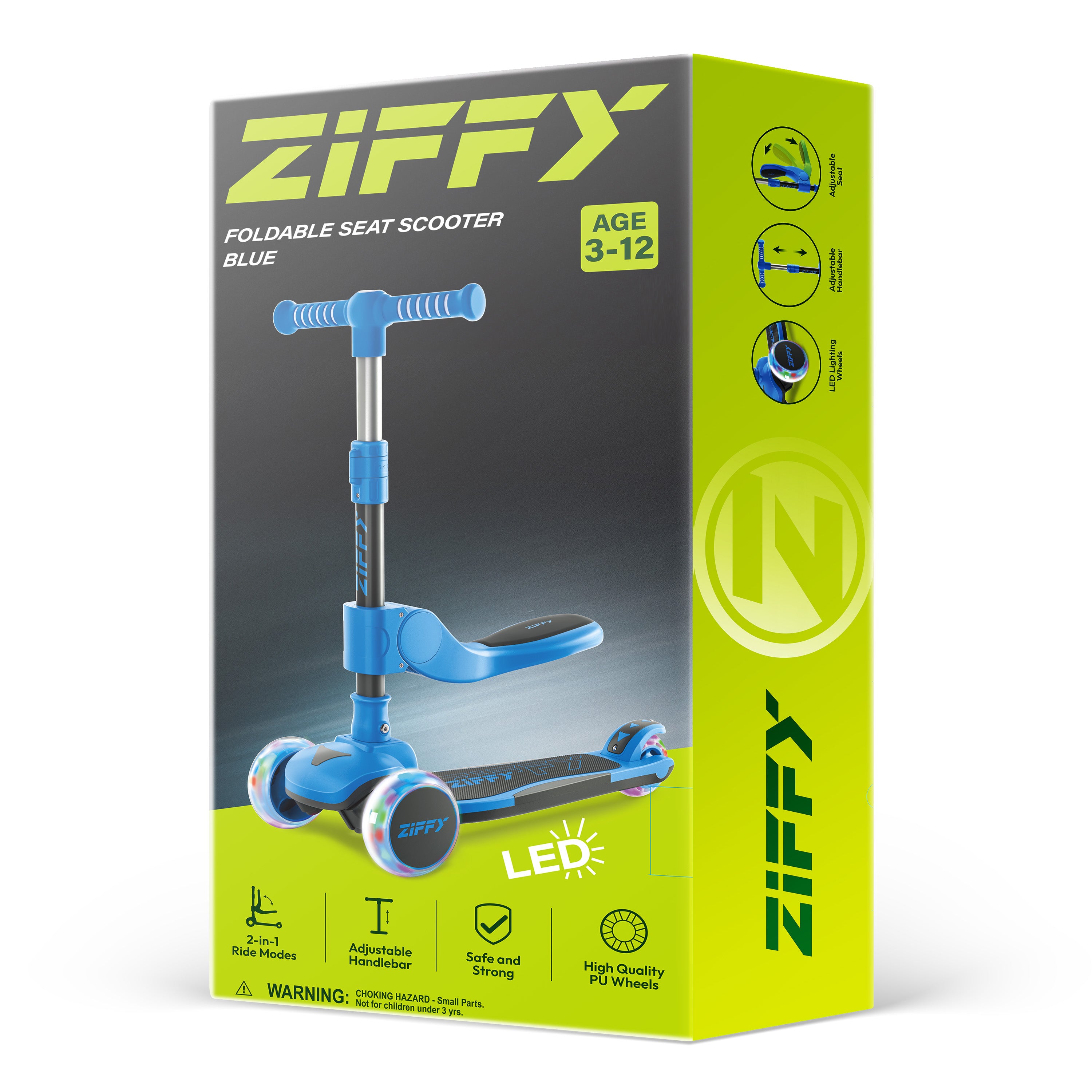 ZIFFY 2-in-1 Foldable Scooter