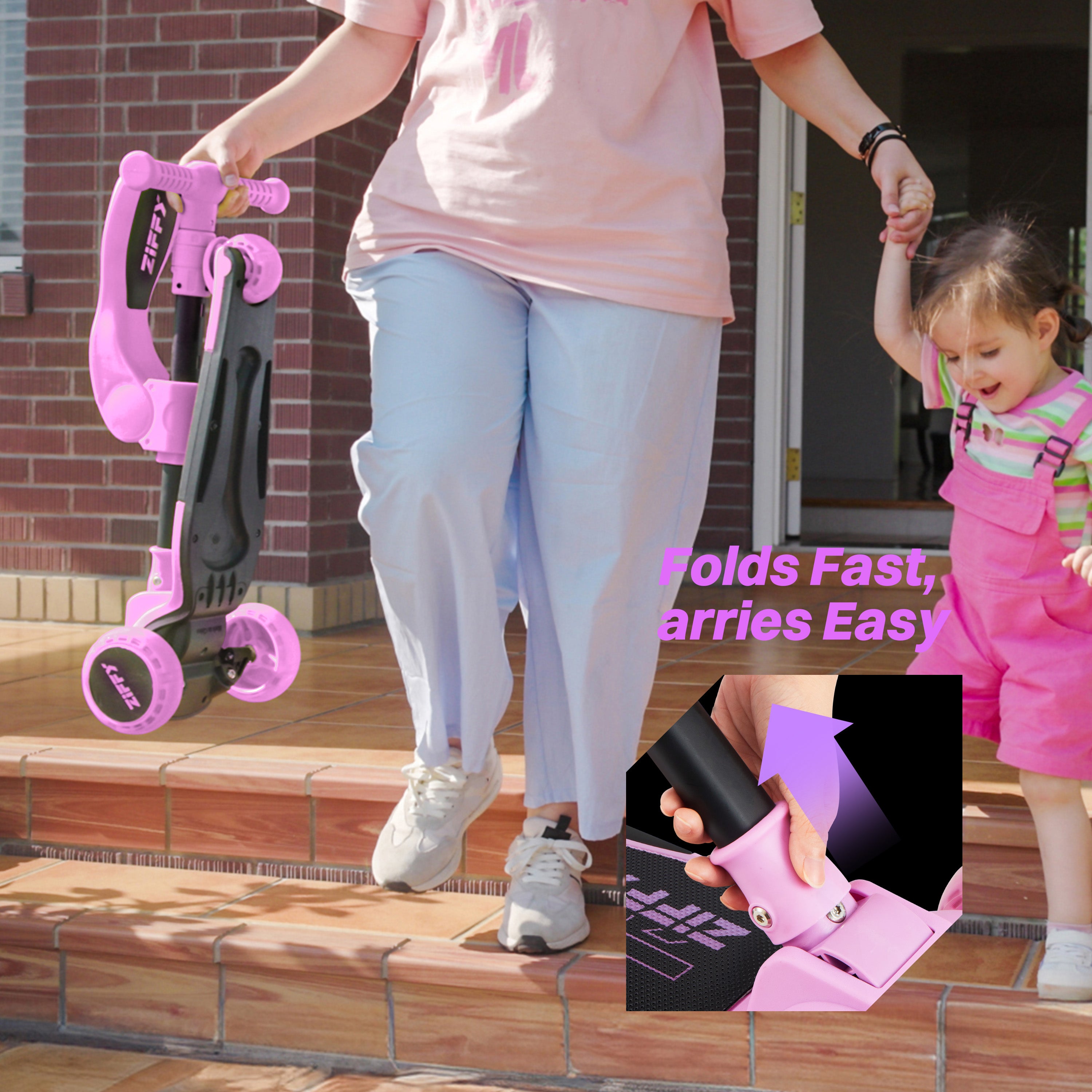 ZIFFY 2-in-1 Foldable Scooter
