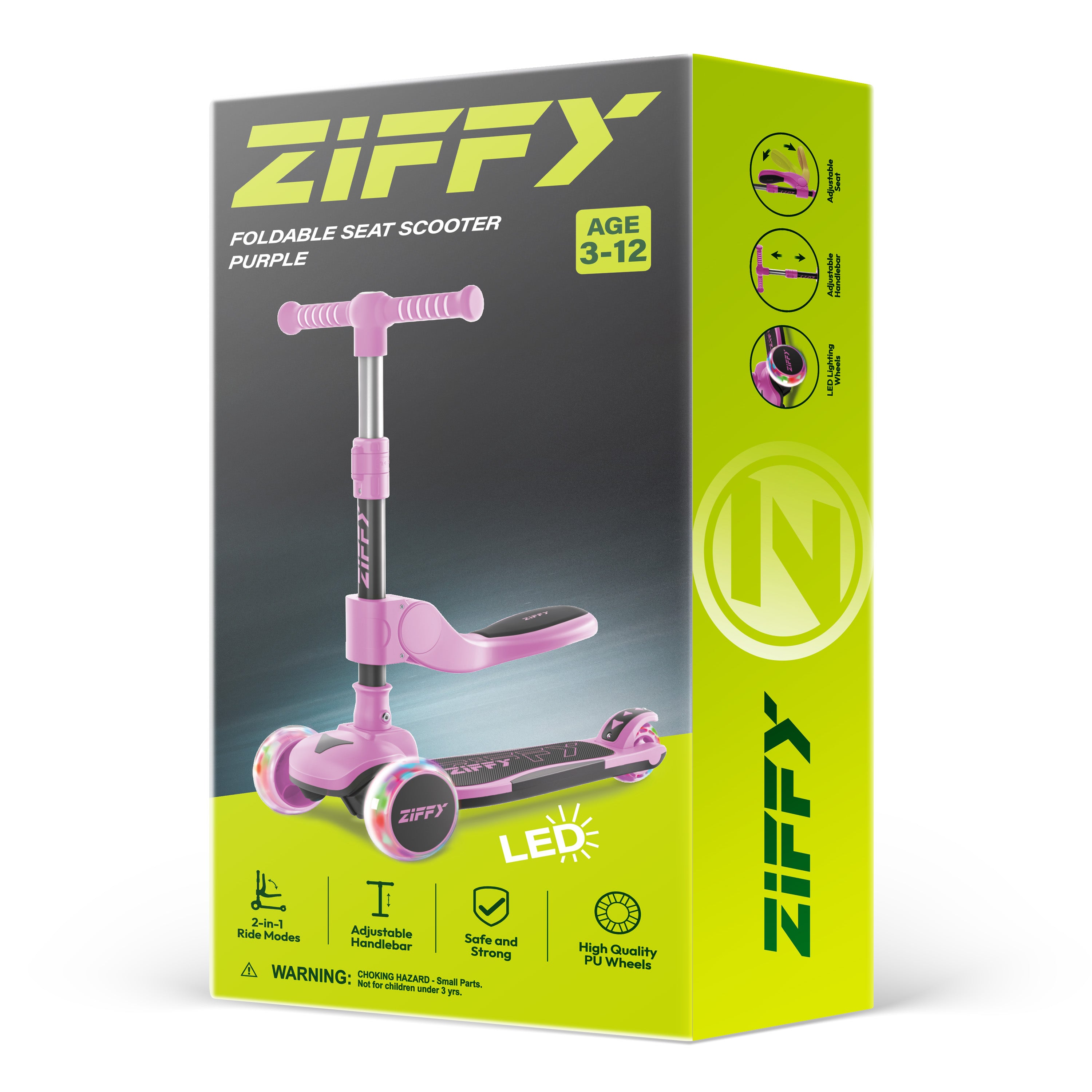 ZIFFY 2-in-1 Foldable Scooter