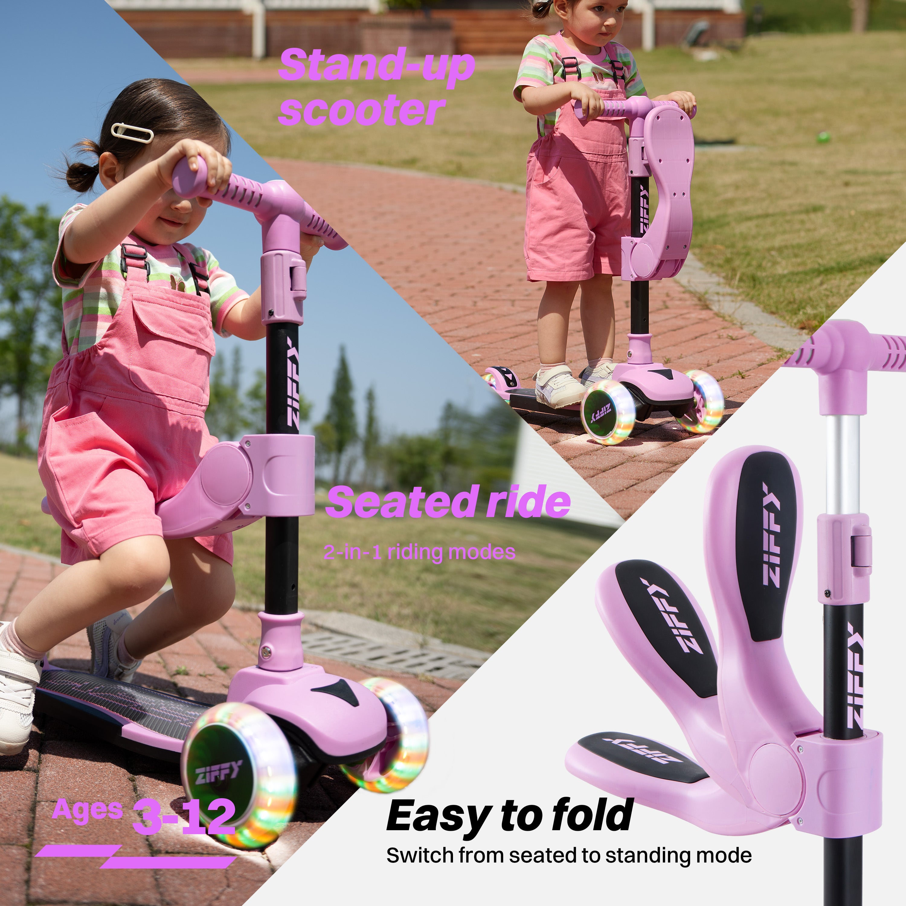 ZIFFY 2-in-1 Foldable Scooter