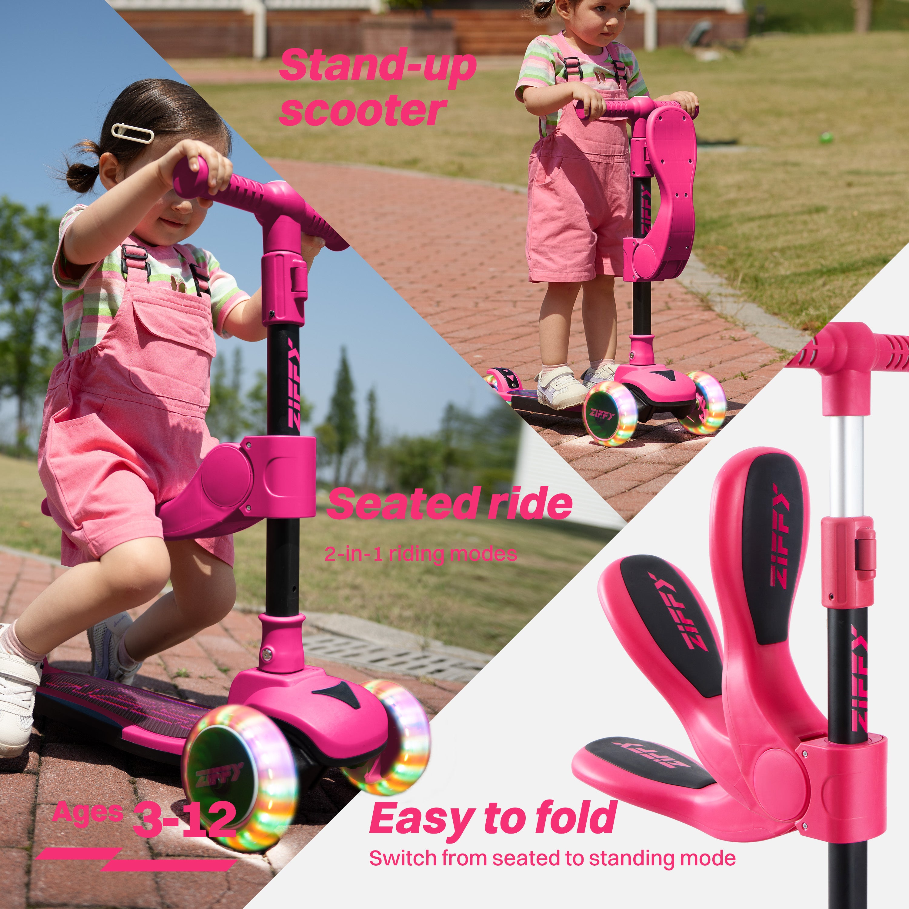 ZIFFY 2-in-1 Foldable Scooter