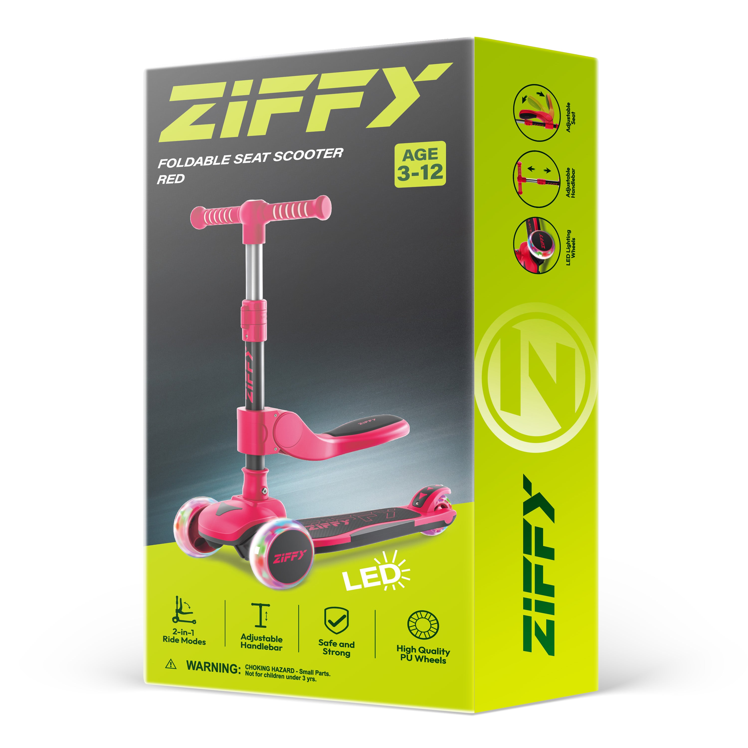 ZIFFY 2-in-1 Foldable Scooter
