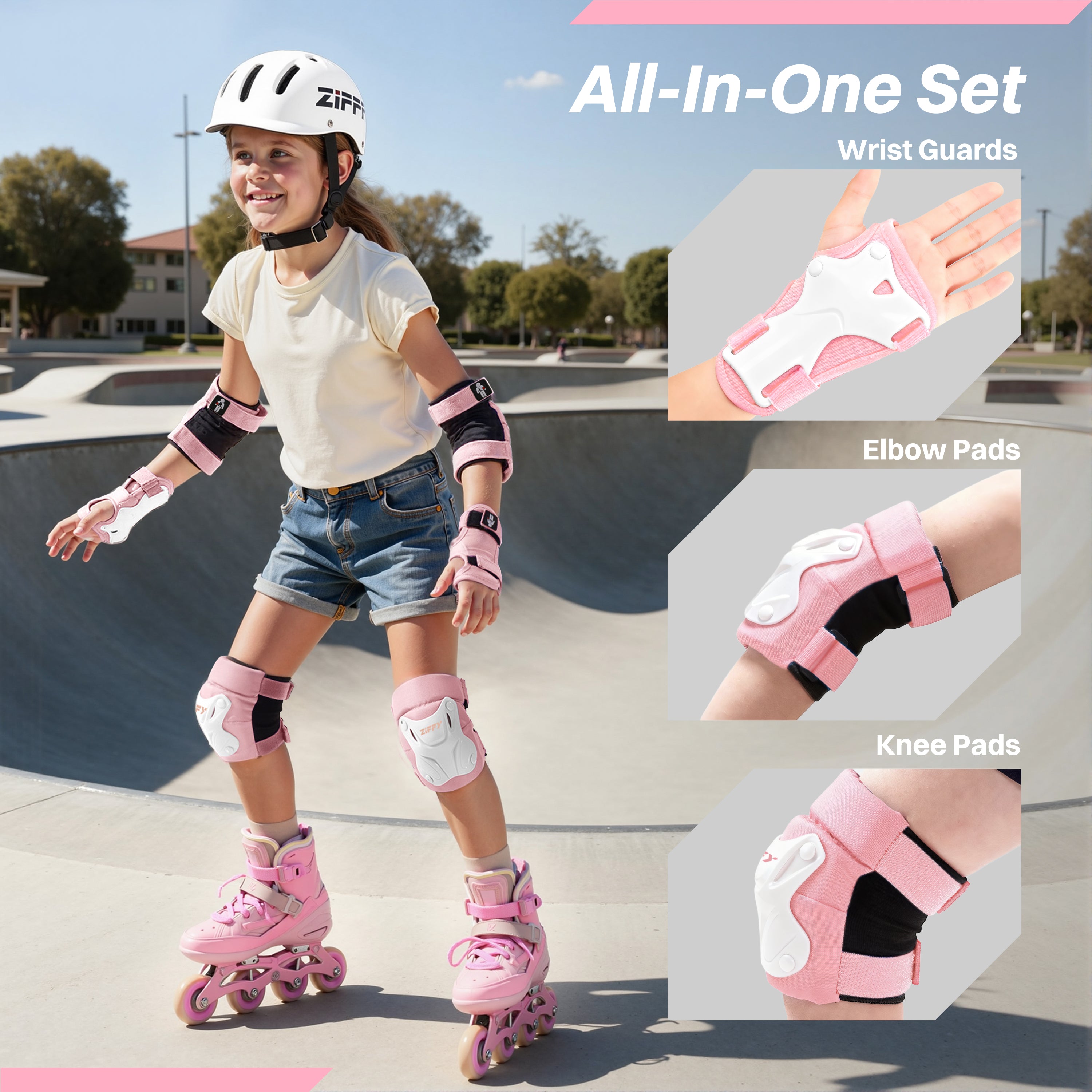ZIFFY Kids Protective Wrist, Elbow & Knee Pads